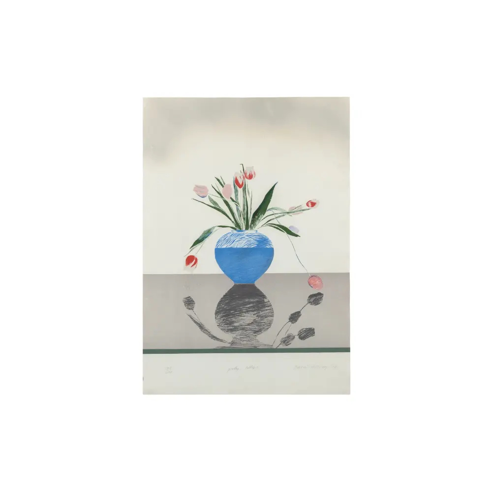 David Hockney, Pretty Tulips (1970) by David Hockney