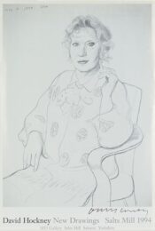 Hand Signed Poster – New Drawings with Celia by David Hockney at Clifton Gallery