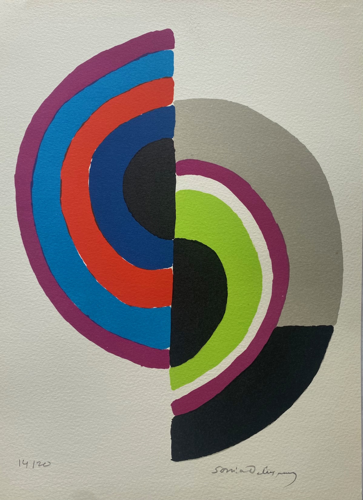 Petite Composition 1970 by Sonia Delaunay