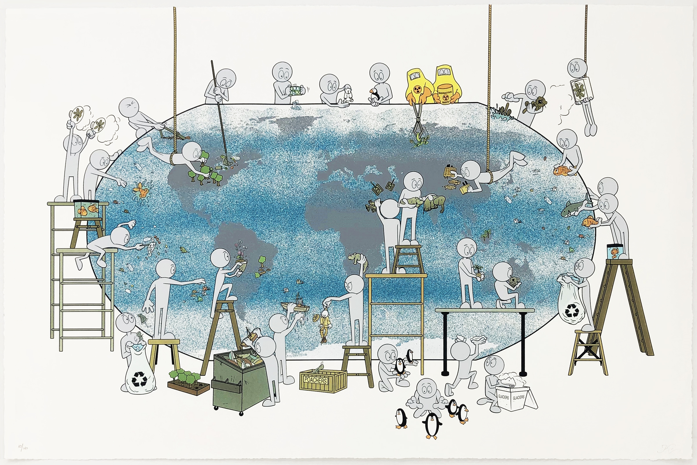 Our World (large hand signed serigraph) by Kai