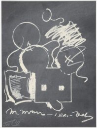 M.Mouse (with) 1 Ear (equals) Tea Bag Blackboard Version (1965) by Claes Oldenburg at Clifton Gallery