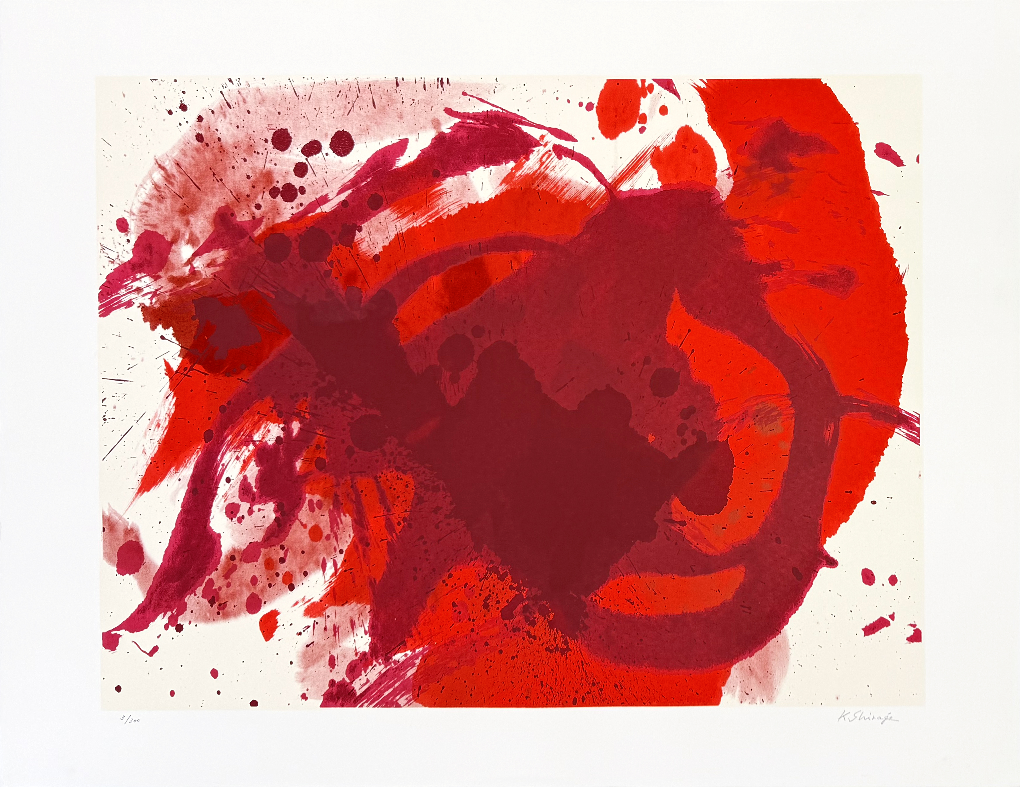 Passionate Winner (Seoul Olympics), hand signed silkscreen by Kazuo Shiraga