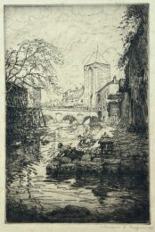 Porte de Bourgogne, Moret sur Loing by clarence gagnon at Jan Johnson Old Master Modern Prints