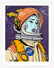 Space Cadet (framed hand signed screen print) by Dface at GallArt.com