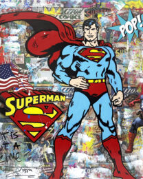Super Day! (Superman), original painting on canvas by Jozza at GallArt.com