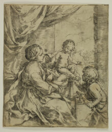 The Virgin and Child by a table, with St John the Baptist as an infant by Guido Reni at Sarah Sauvin
