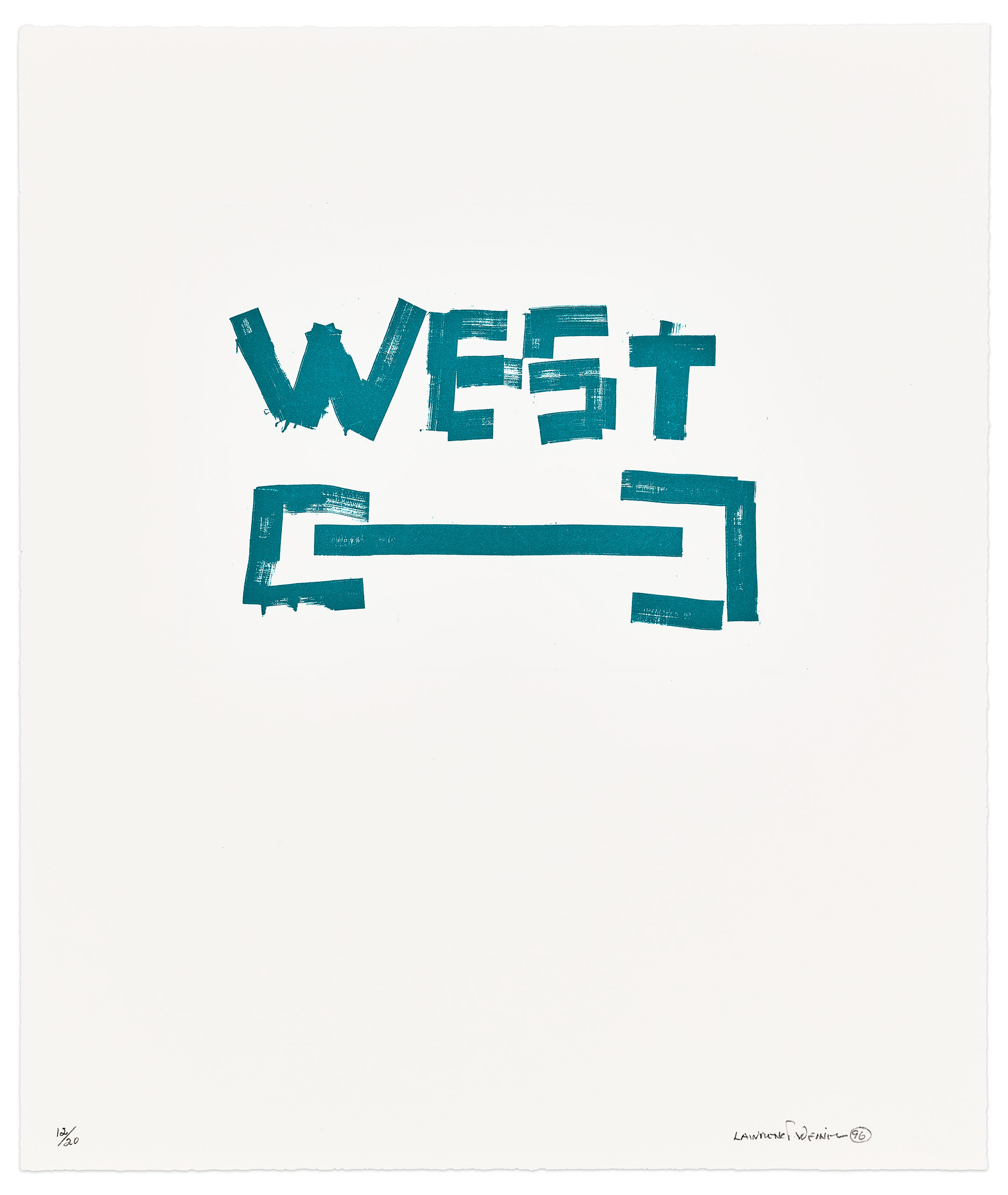 West by Lawrence Weiner