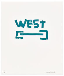 West by Lawrence Weiner at Krakow Witkin Gallery