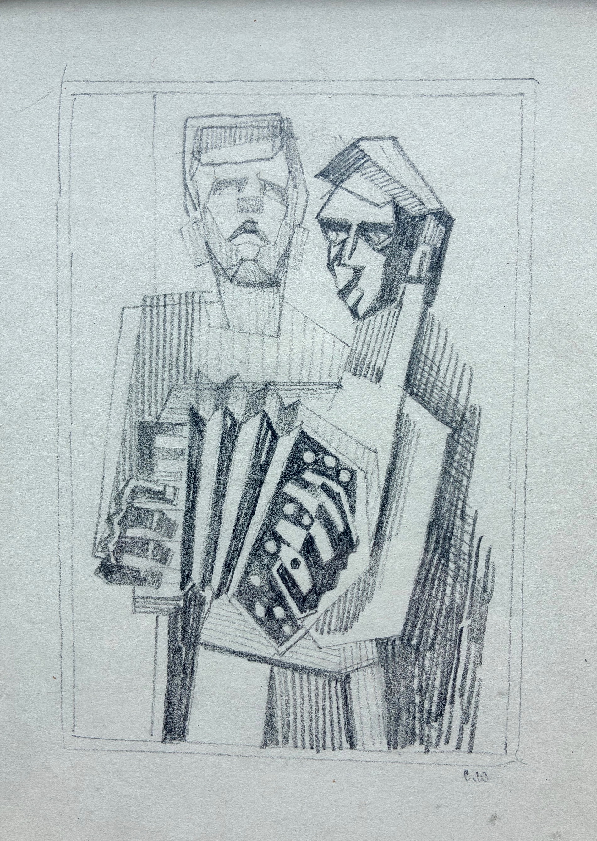 Accordian Player by Louis Wolchonok