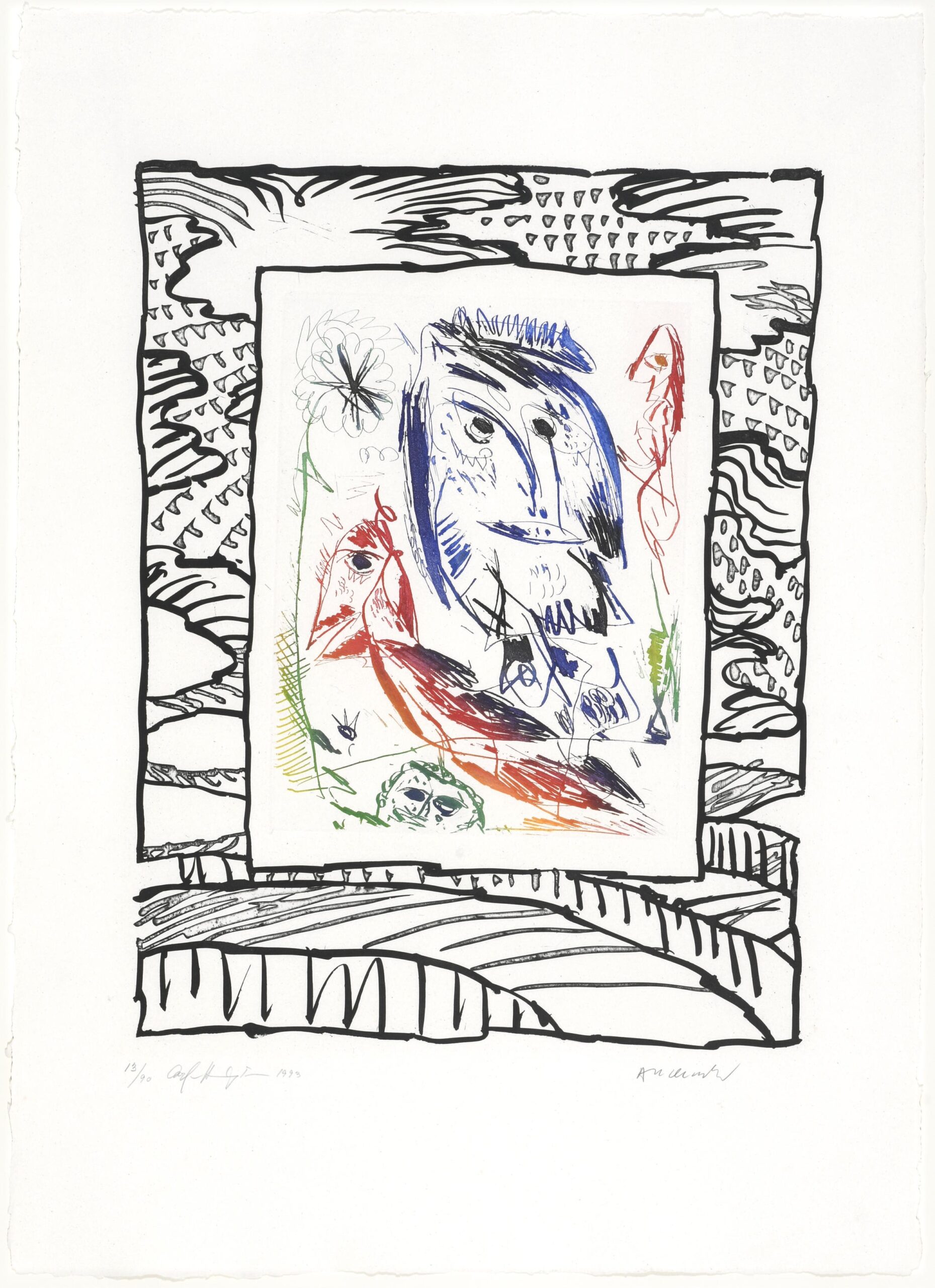 L’été indien II by Pierre Alechinsky