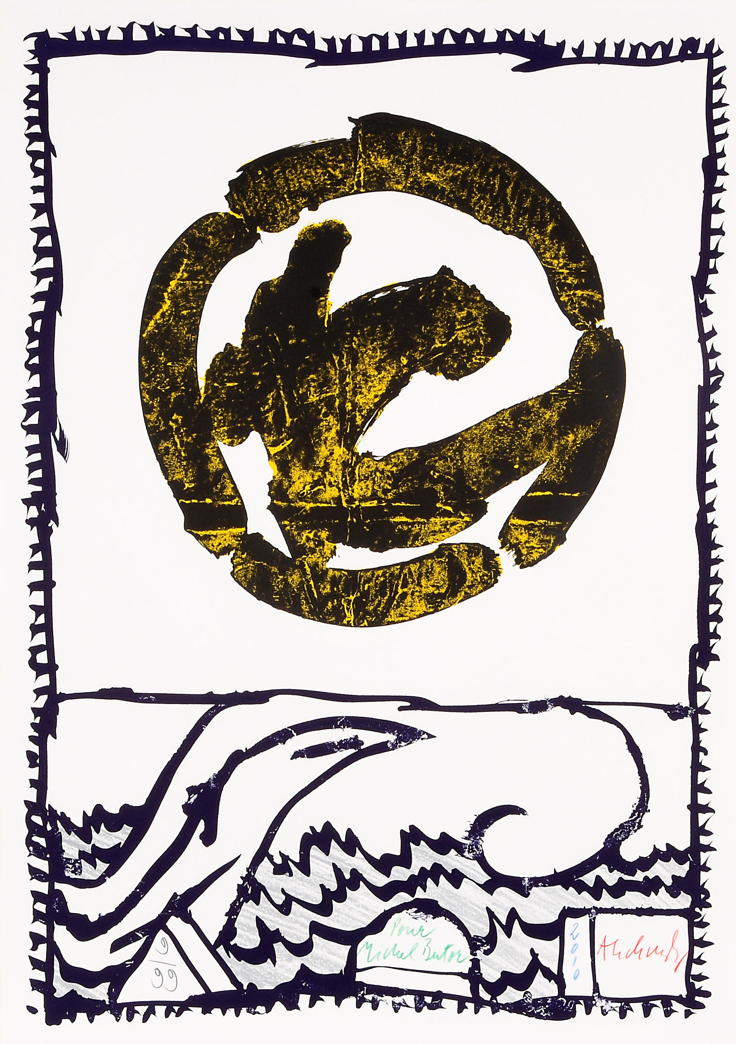 Pour Michel Butor by Pierre Alechinsky