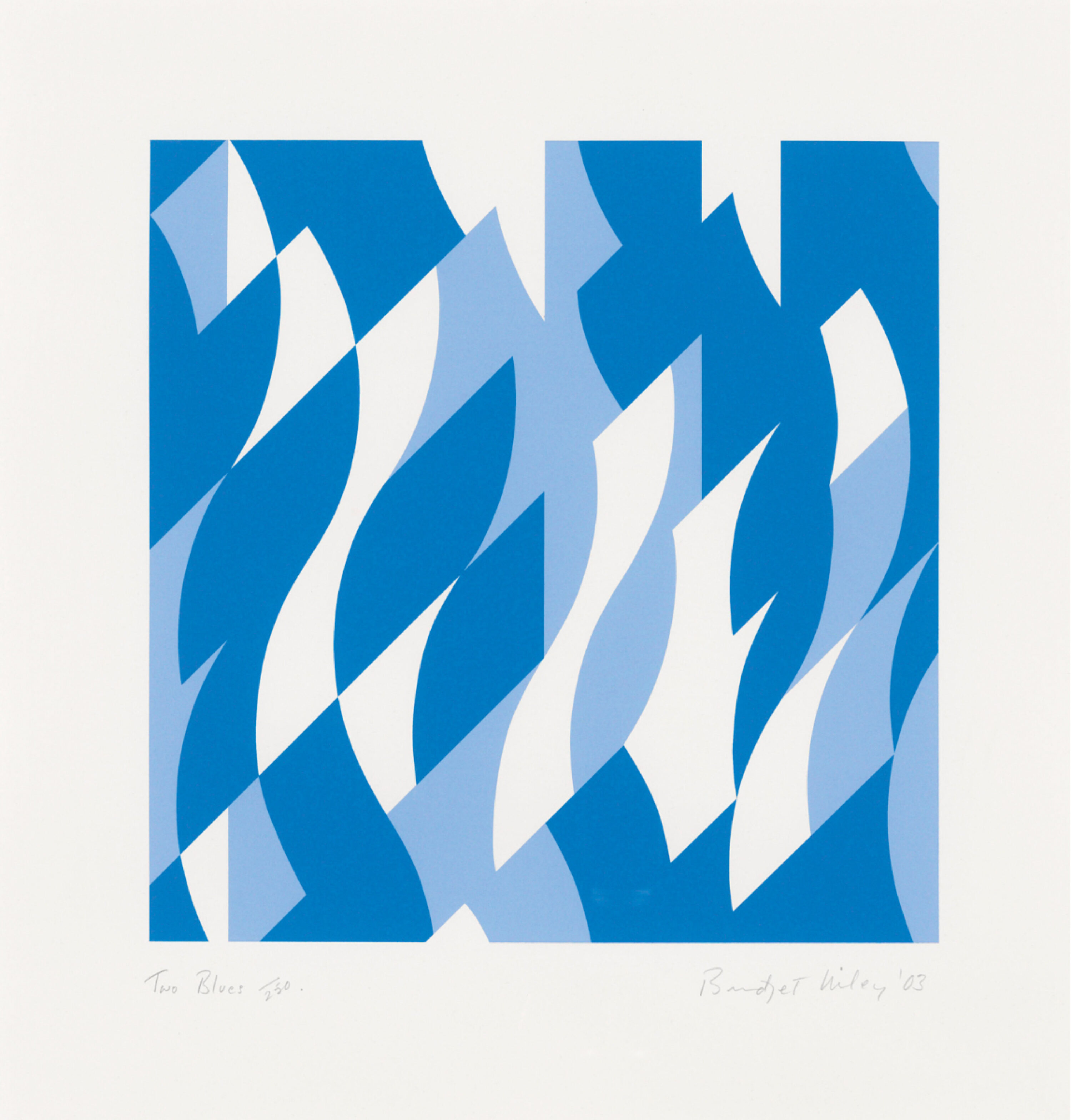 Two Blues by Bridget Riley