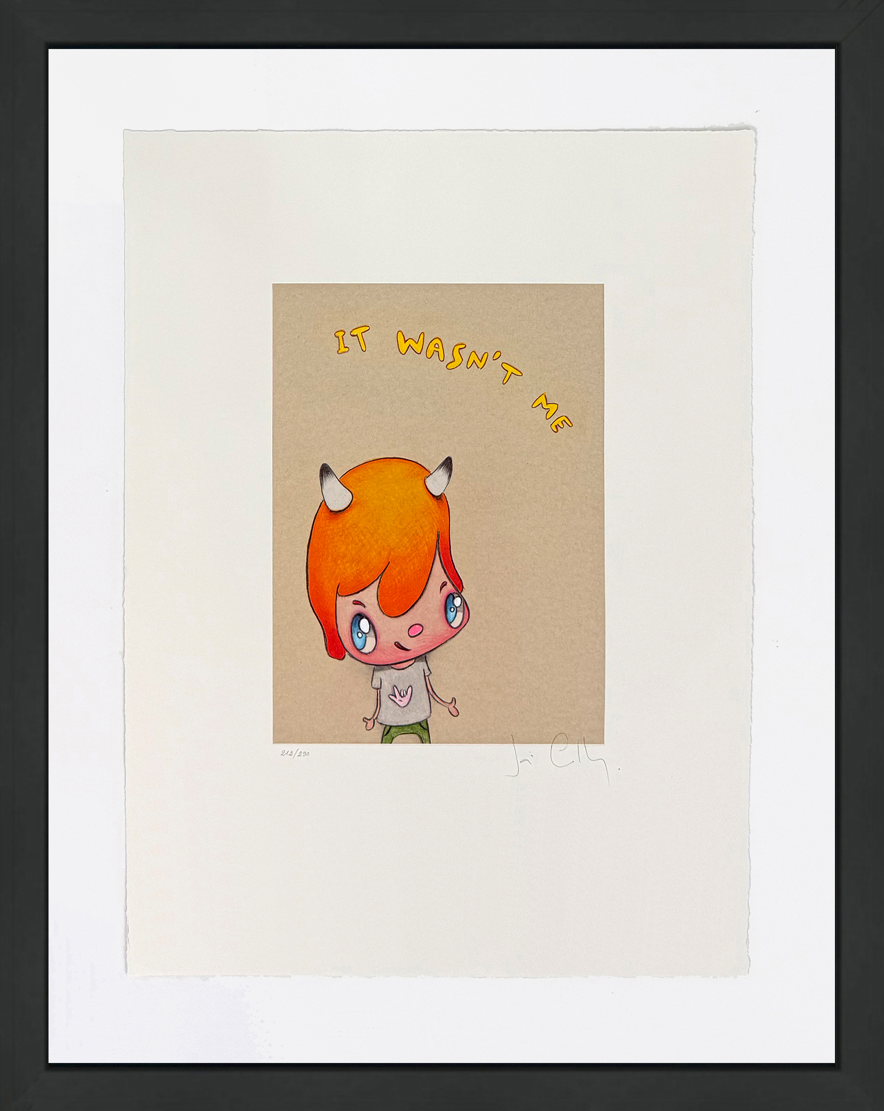 It Wasn’t Me (framed hand signed etching) by Javier Calleja