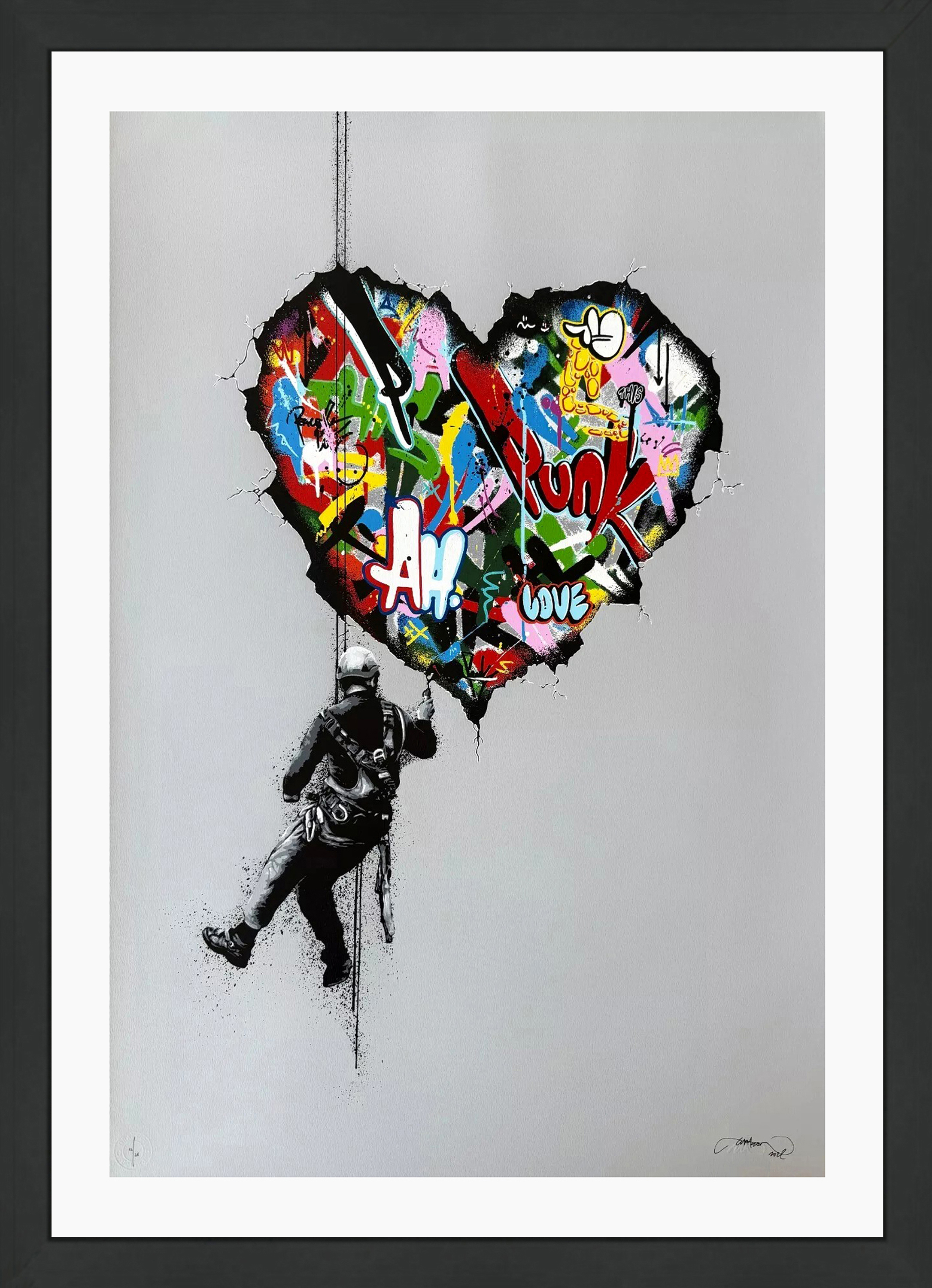 Cracked (rare grey variant signed screen print) by Martin Whatson