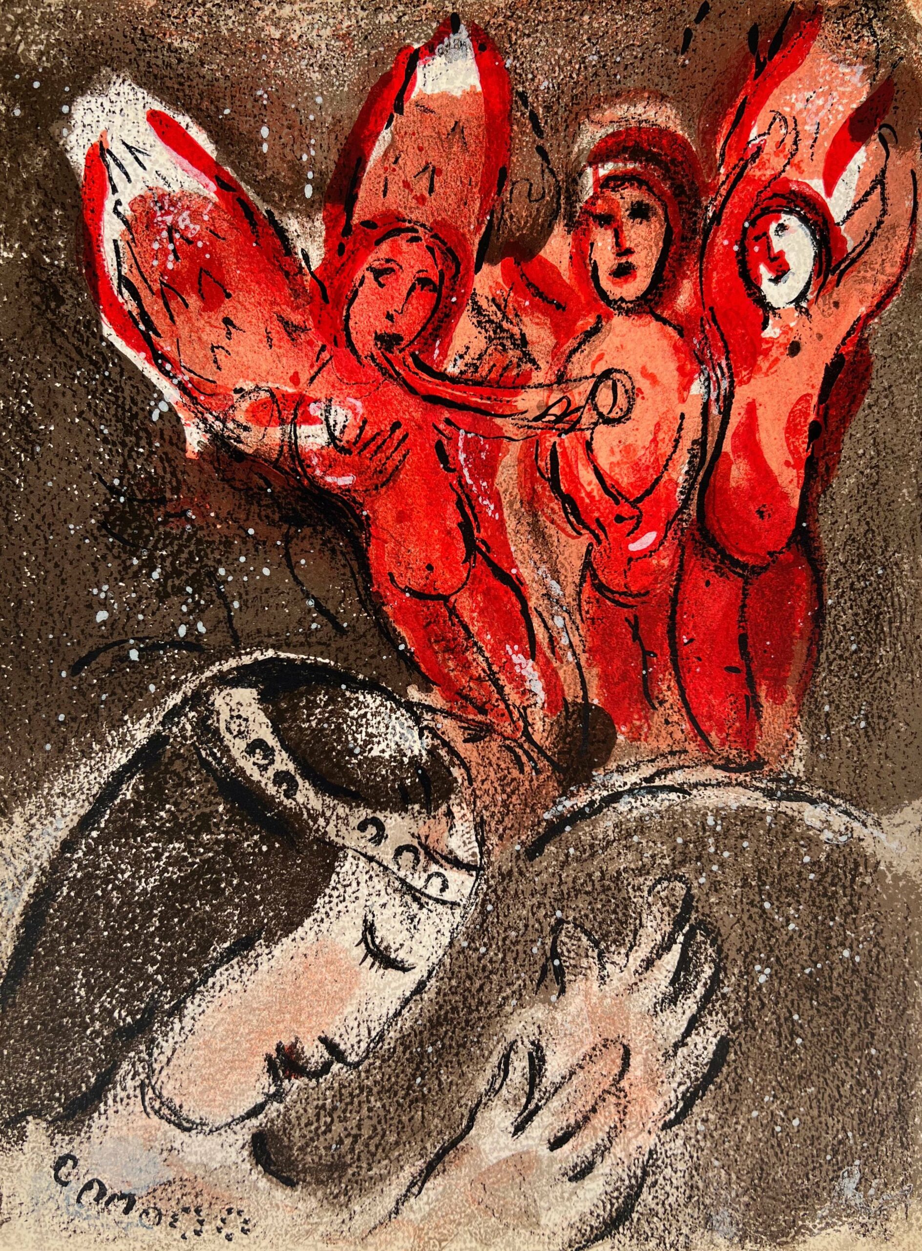 Sarah and the Angels by Marc Chagall