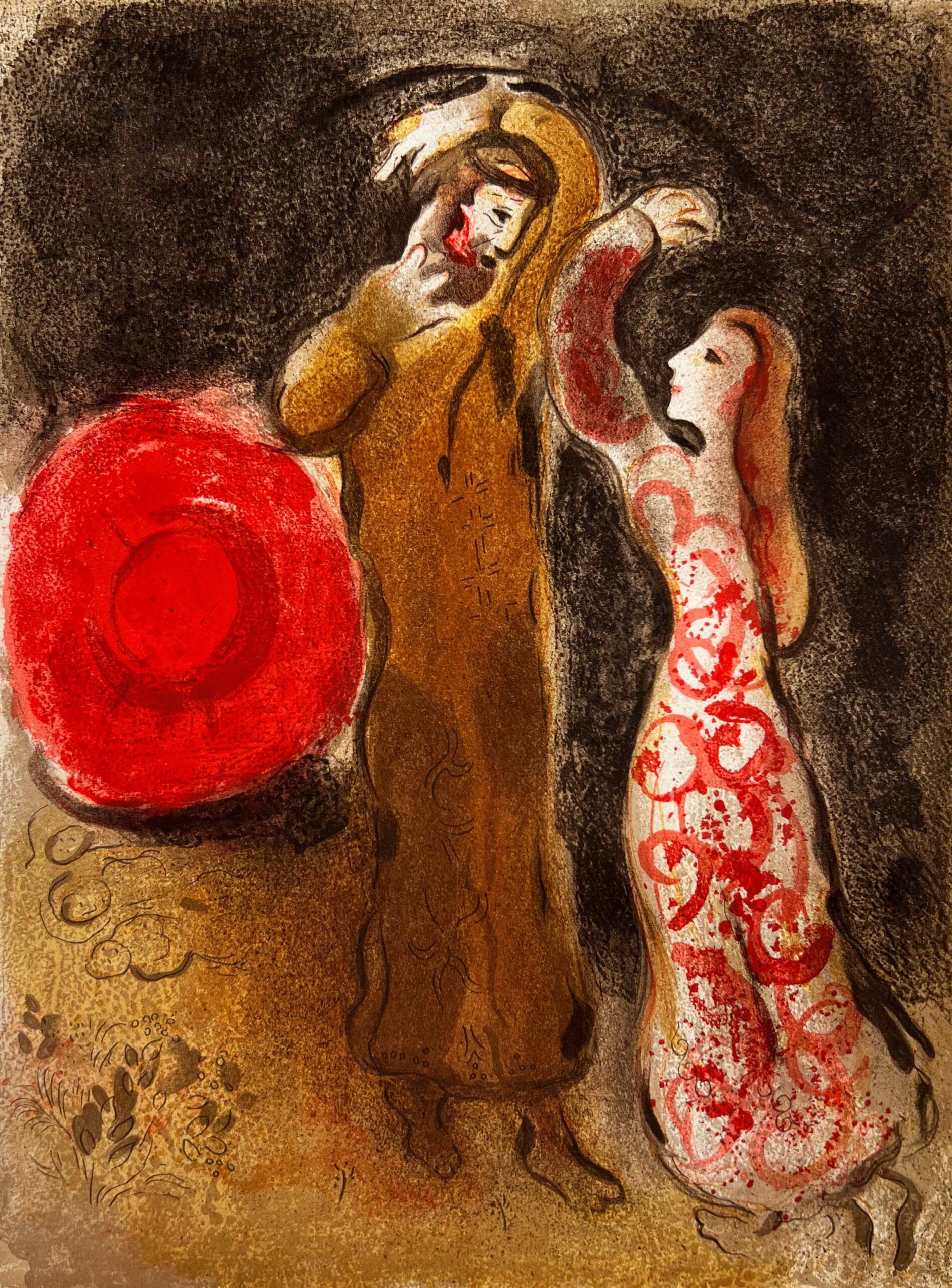 Meeting of Ruth and Boaz by Marc Chagall