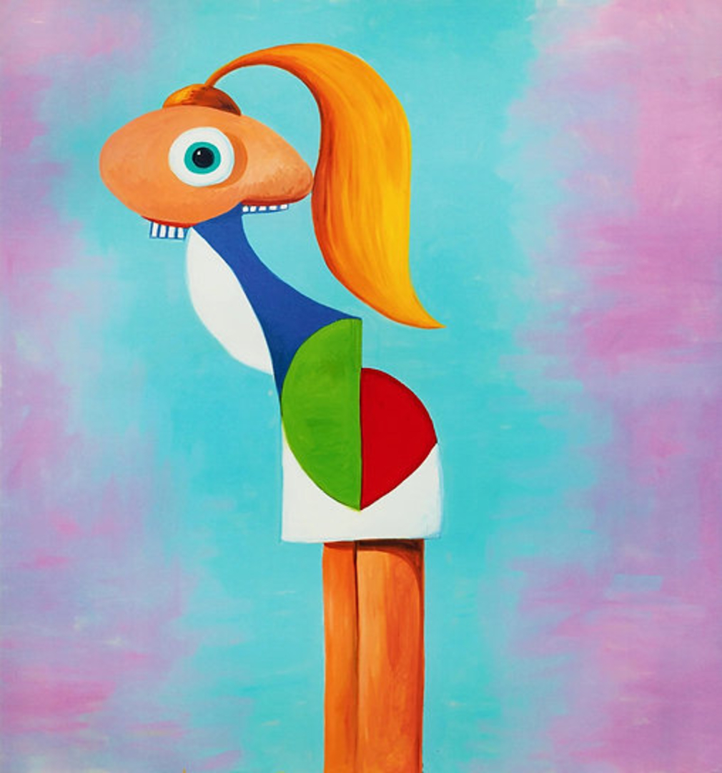 George Condo Fashion Model by George Condo