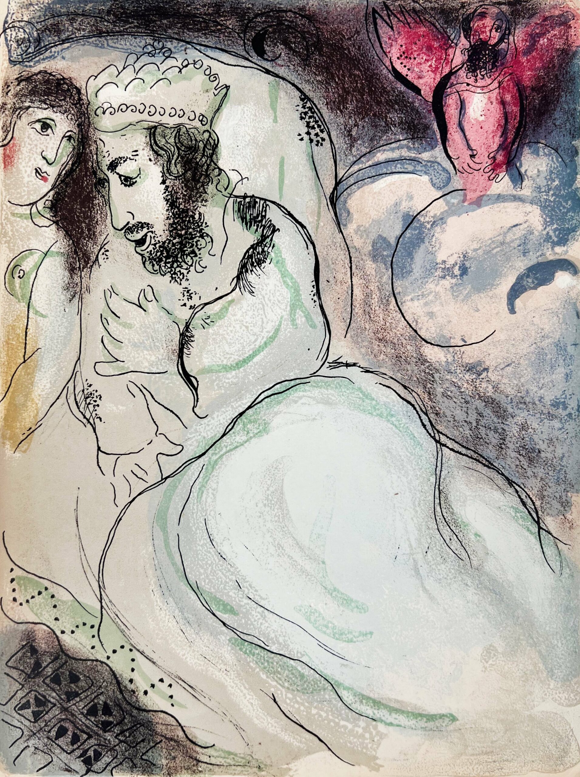 Sarah And Abimelech by Marc Chagall