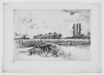 A water meadow by Francis Seymour Haden at Emanuel von Baeyer - Cabinet