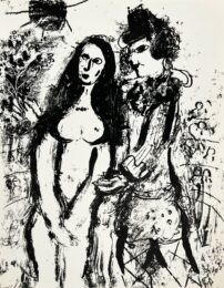 Clown in Love by Marc Chagall at Epicentrum Art Gallery