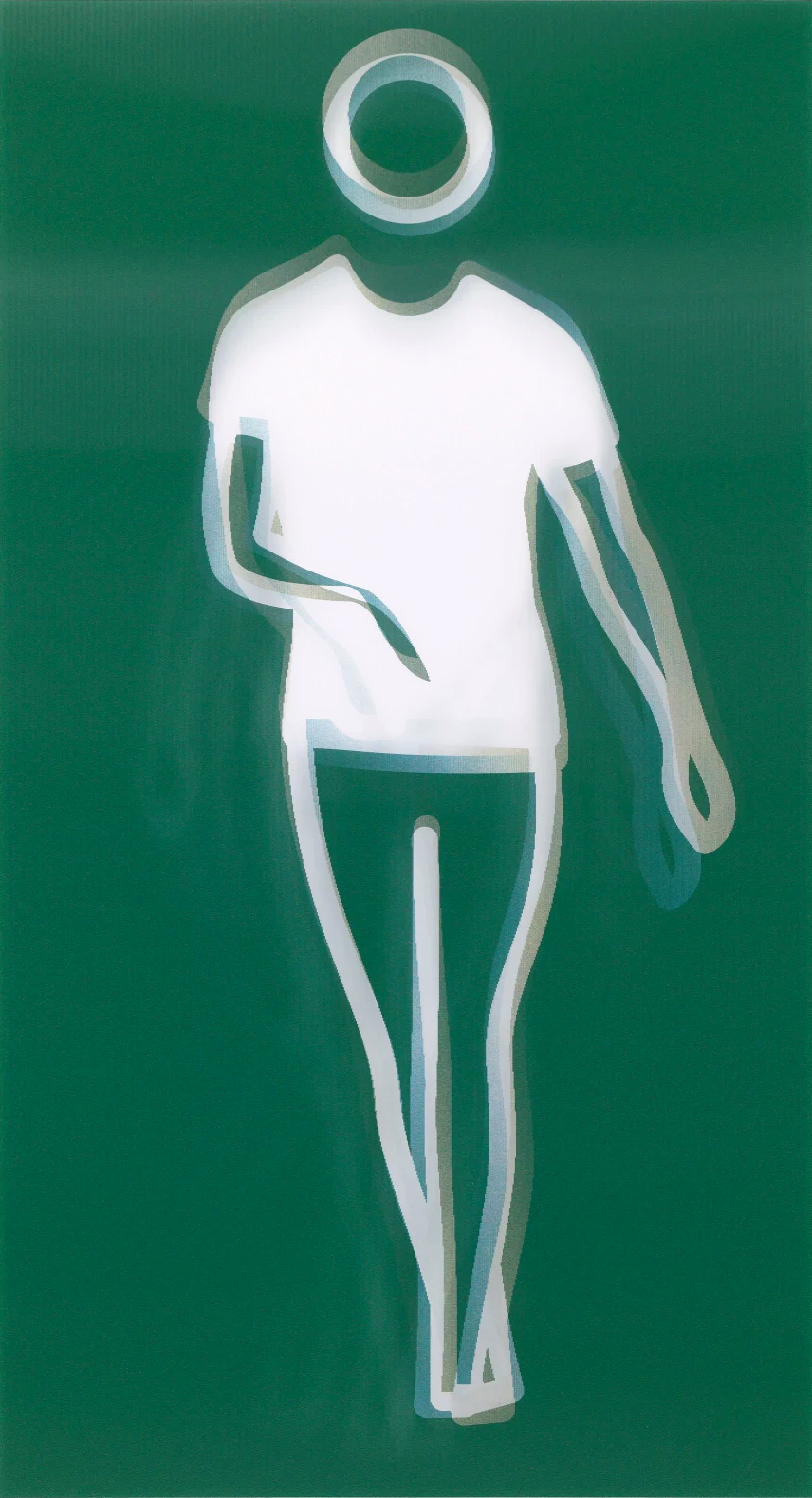 Dance, Figure 2 (huge signed lenticular acrylic panel) by Julian Opie