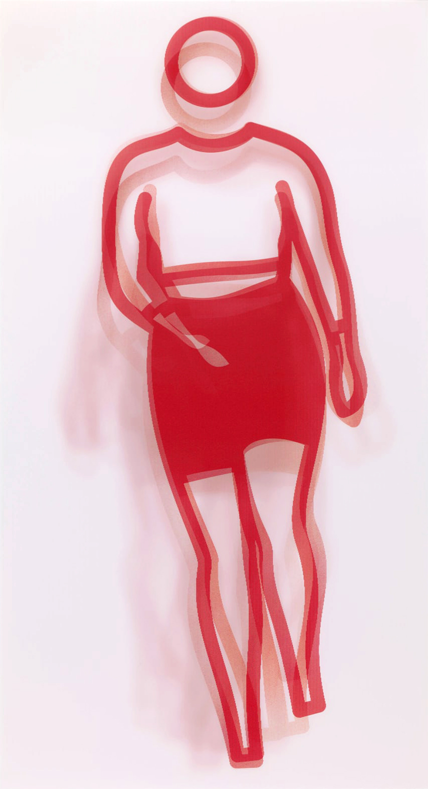Dance, Figure 3 (huge signed lenticular acrylic panel) by Julian Opie