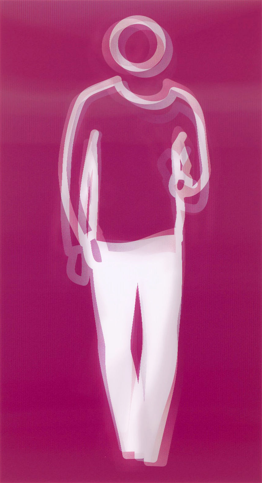Dance, Figure 4 (huge signed lenticular acrylic panel) by Julian Opie