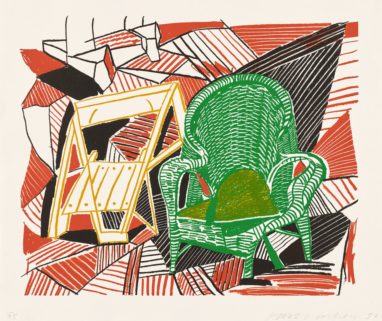 David Hockney Two Pembroke Studio Chairs by David Hockney