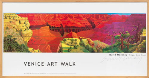 Hand Signed David Hockney Venice Art Walk by David Hockney at Clifton Gallery