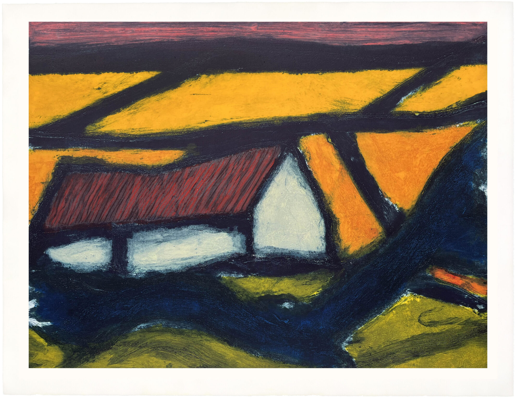 Above the Fields by Hughie O'Donoghue