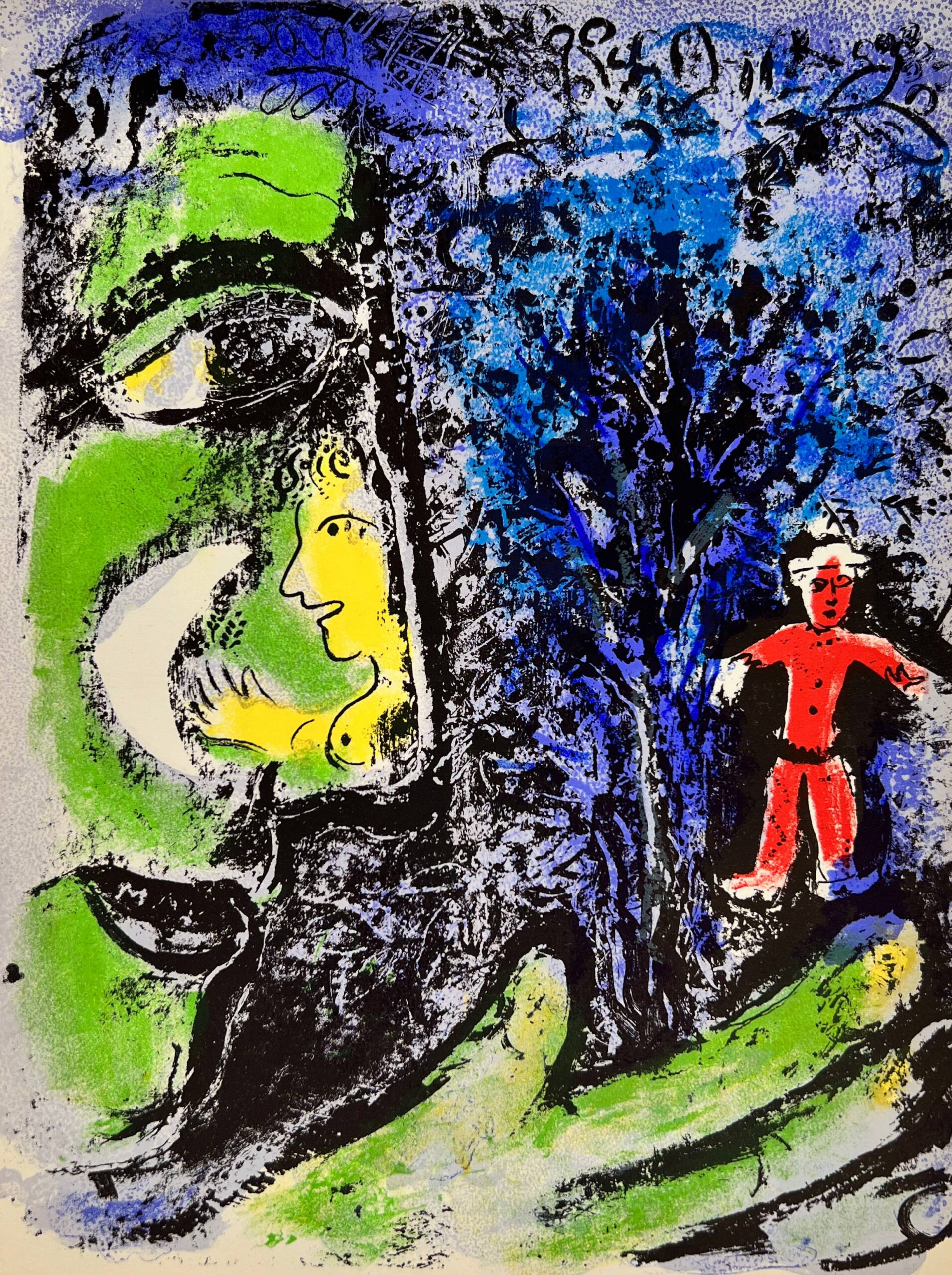 Profile and Red Child by Marc Chagall