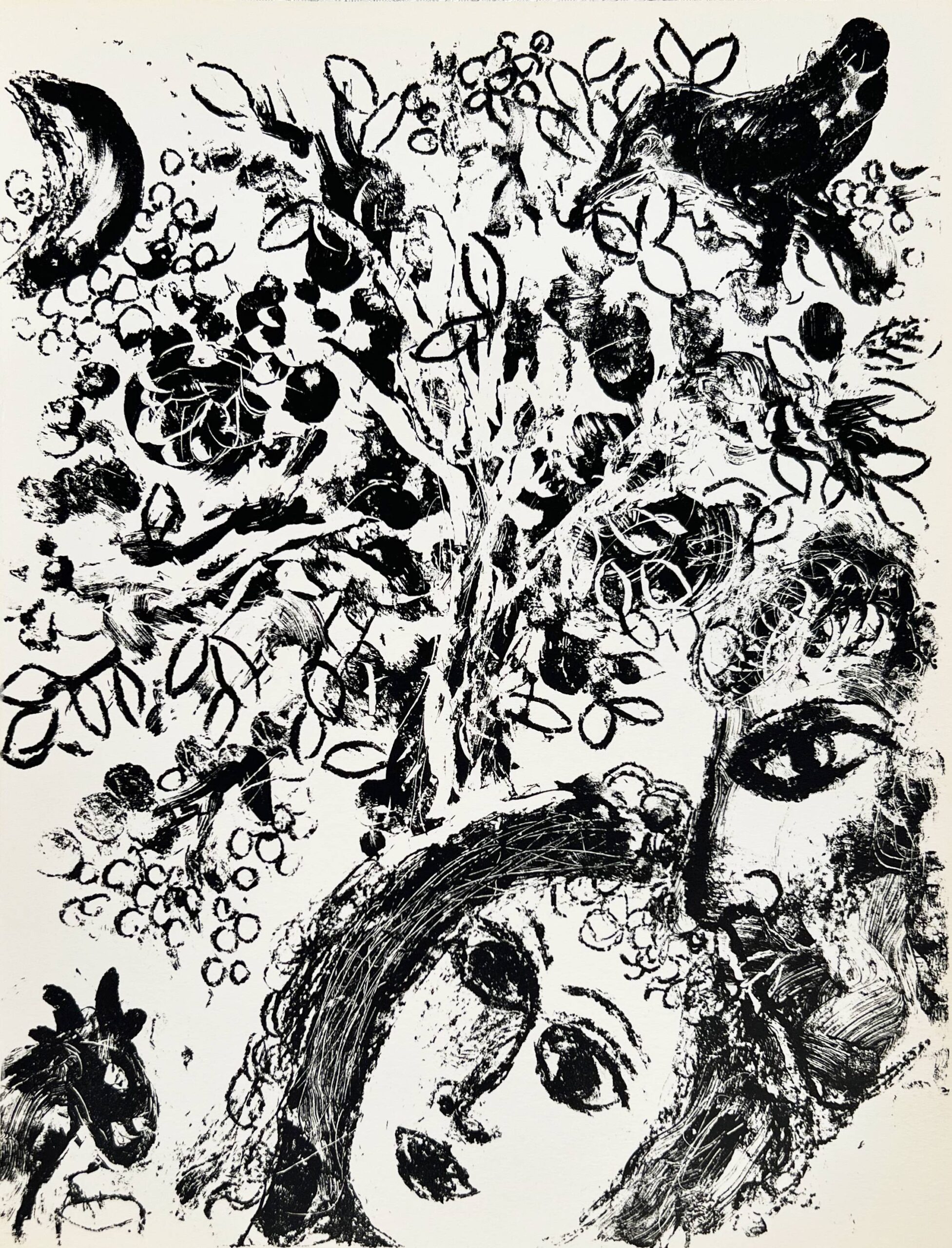 Couple Beside the Tree by Marc Chagall