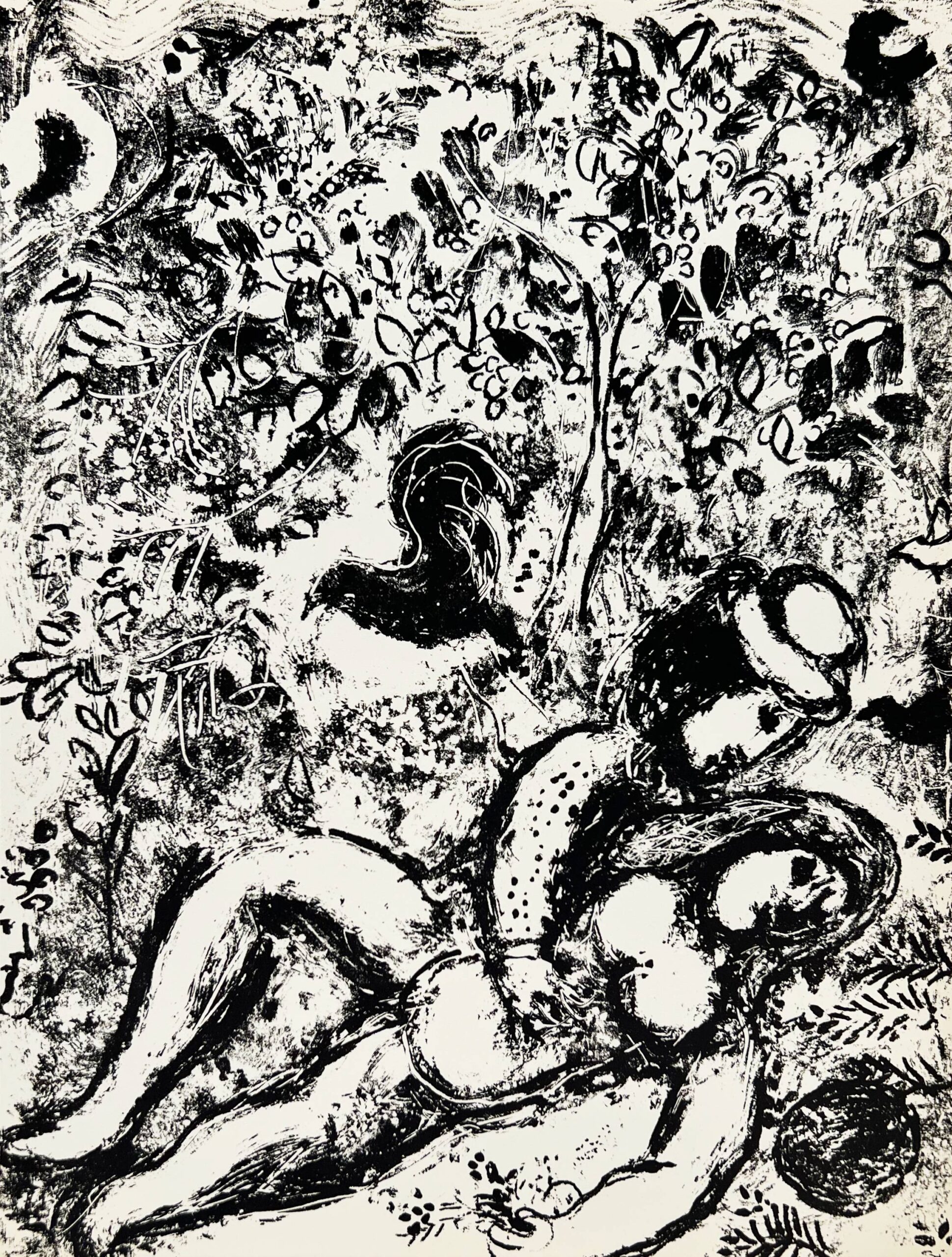 The Pair in a Tree by Marc Chagall