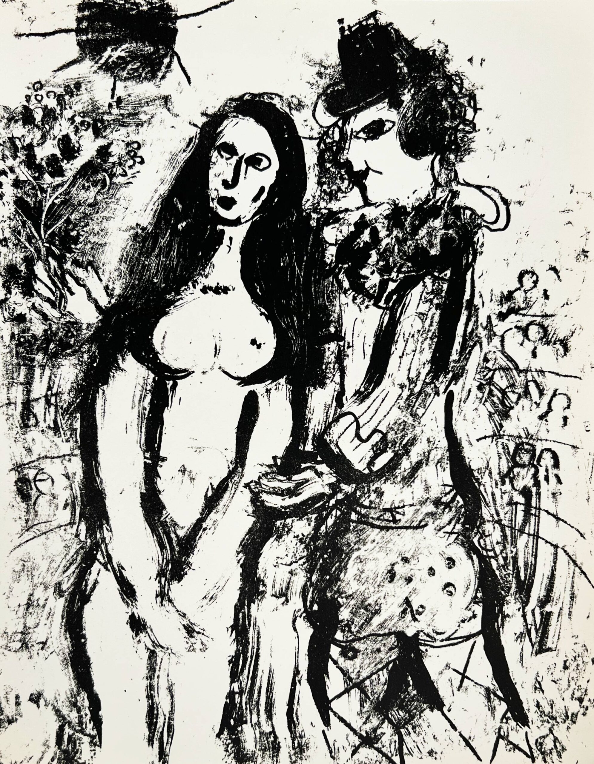 Clown in Love by Marc Chagall