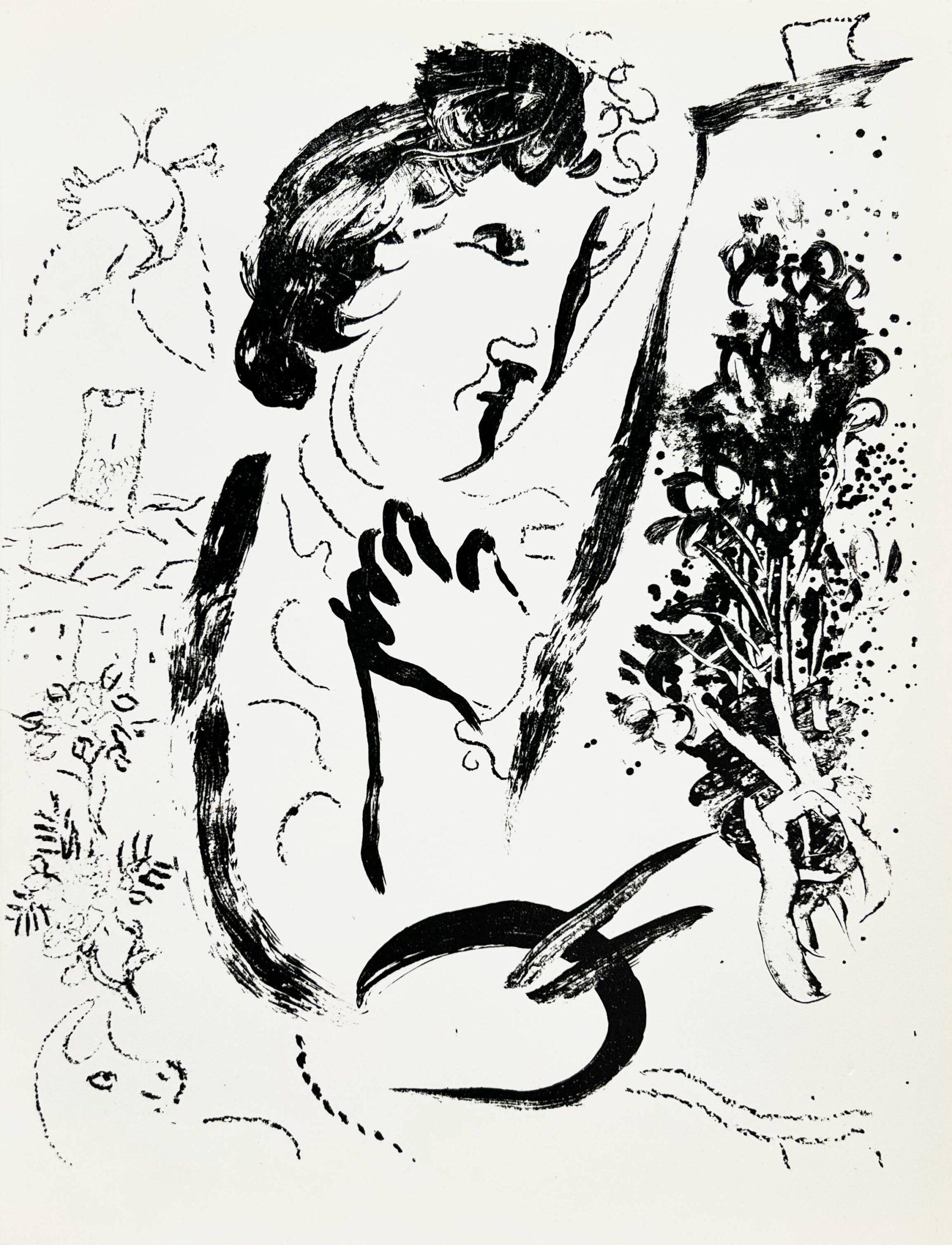 The Artist in Front of his Picture by Marc Chagall