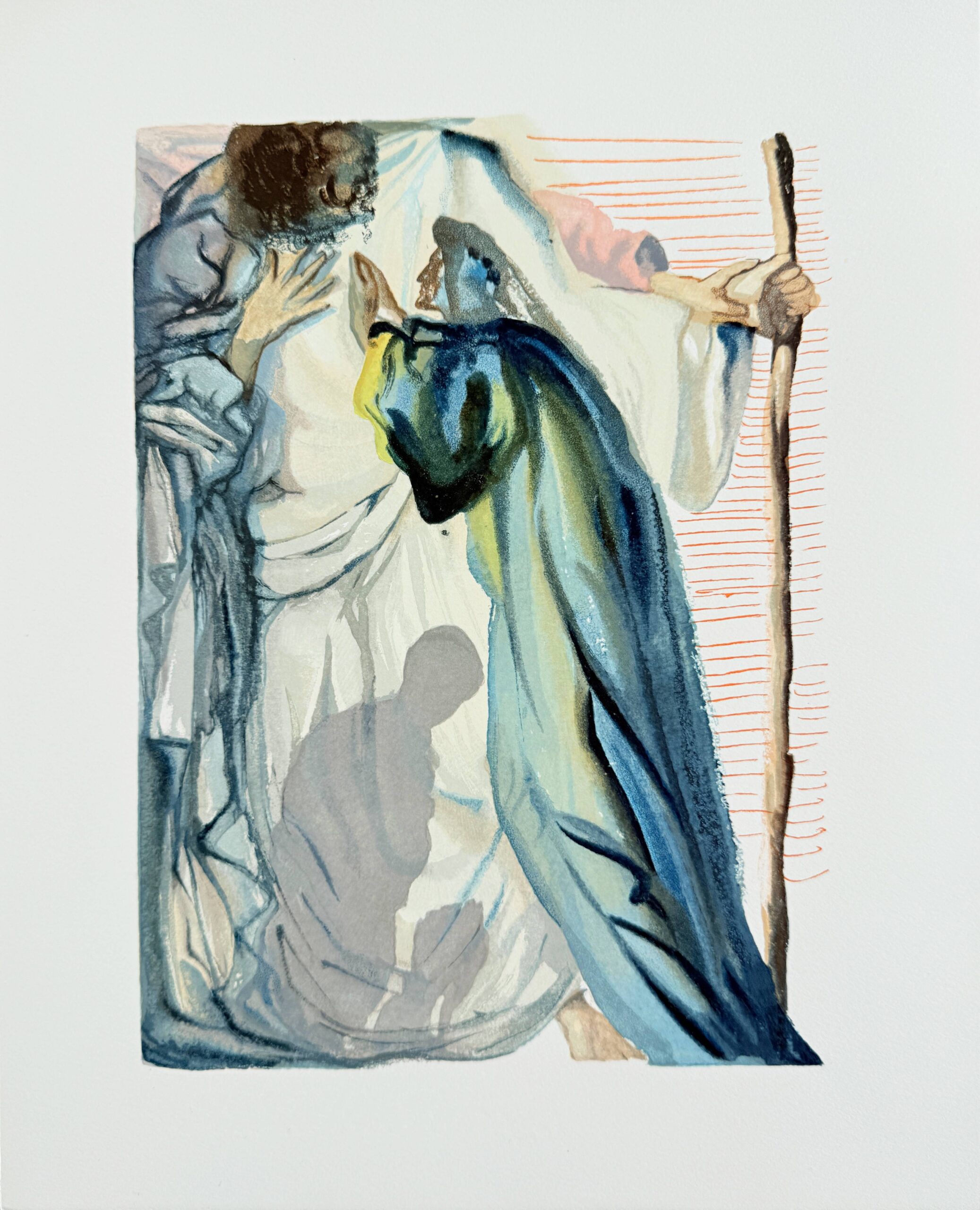 The Purgatory, Canto 14 – A Spirit Questions Dante by Salvador Dalí