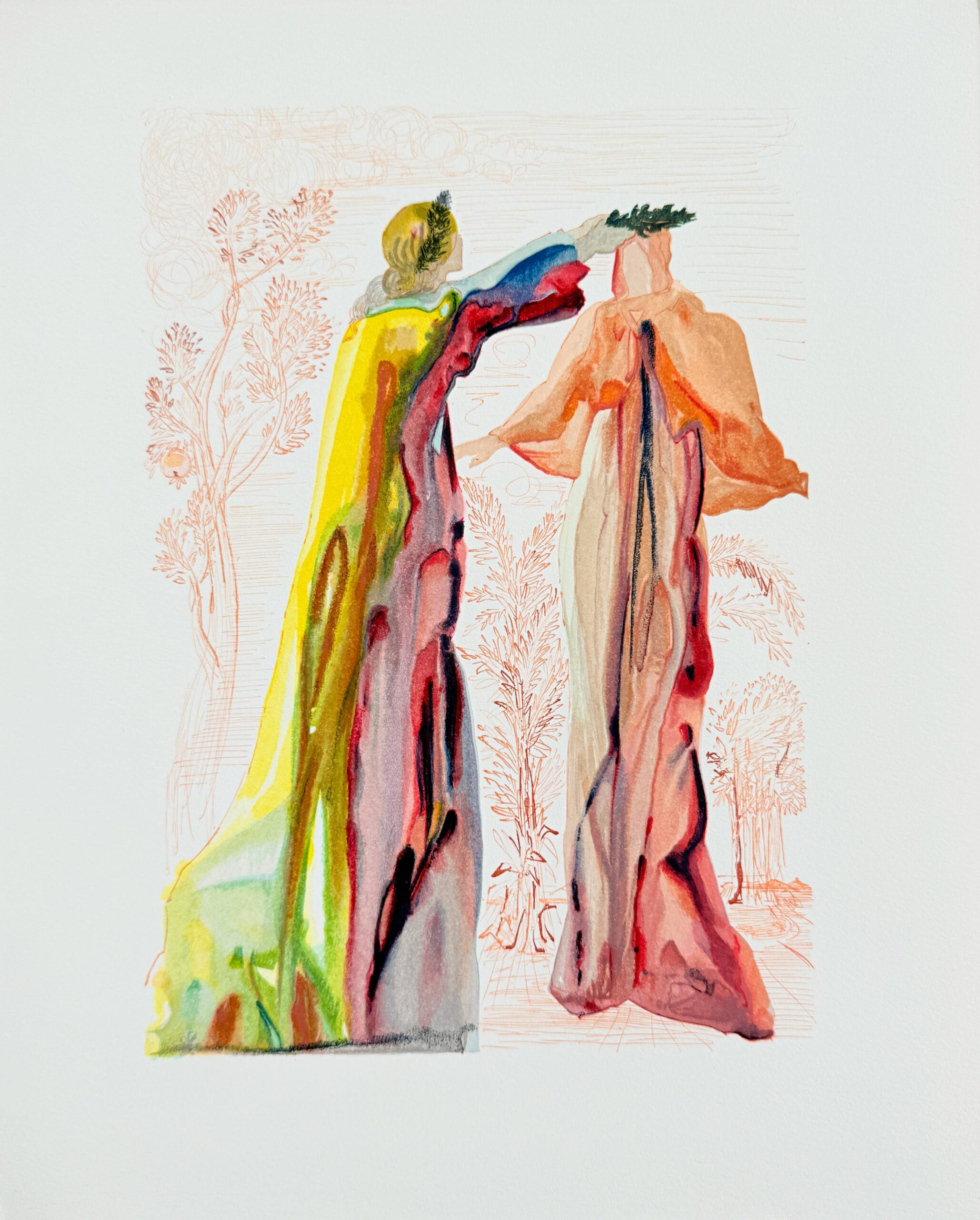 The Purgatory, Canto 27 – The Last Words of Virgil by Salvador Dalí