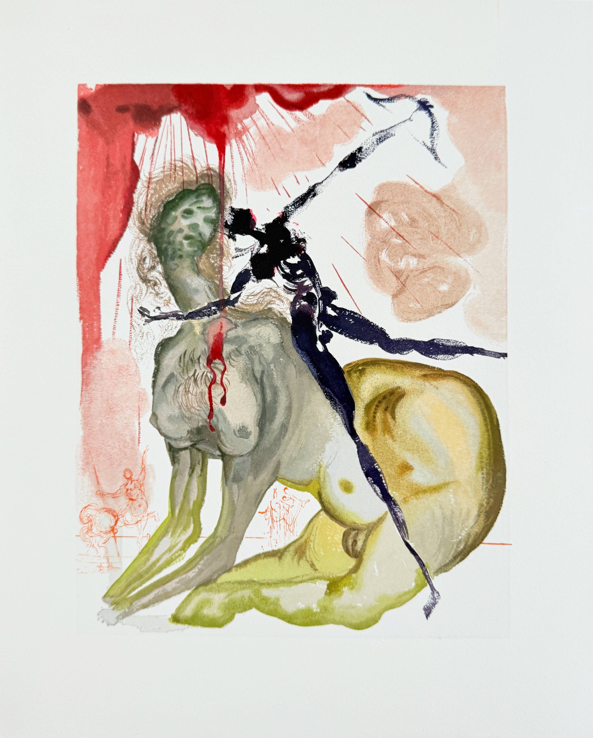 The Inferno, Canto 12 – The Minotaur by Salvador Dalí