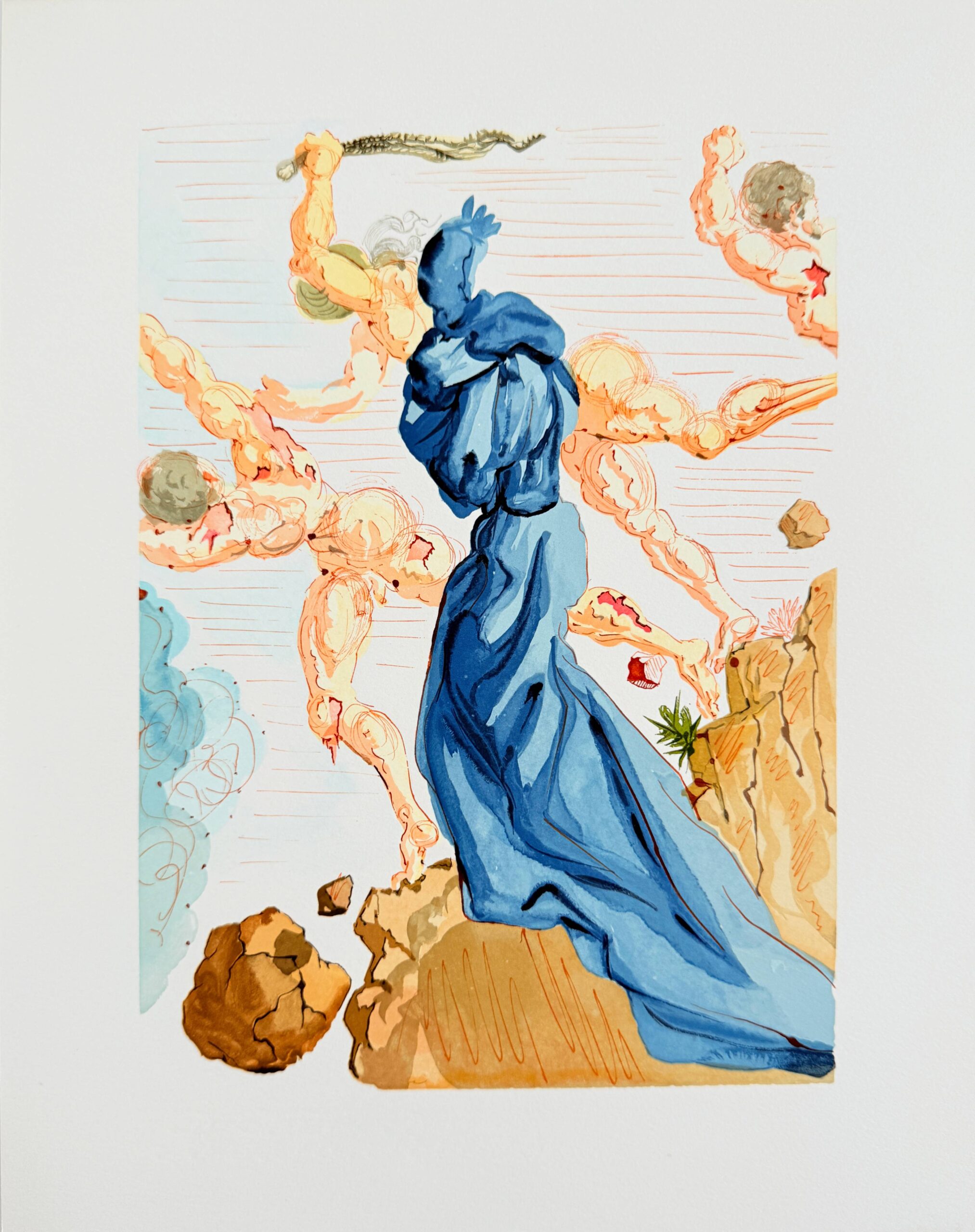The Inferno, Canto 15 – The Hard Margins by Salvador Dalí