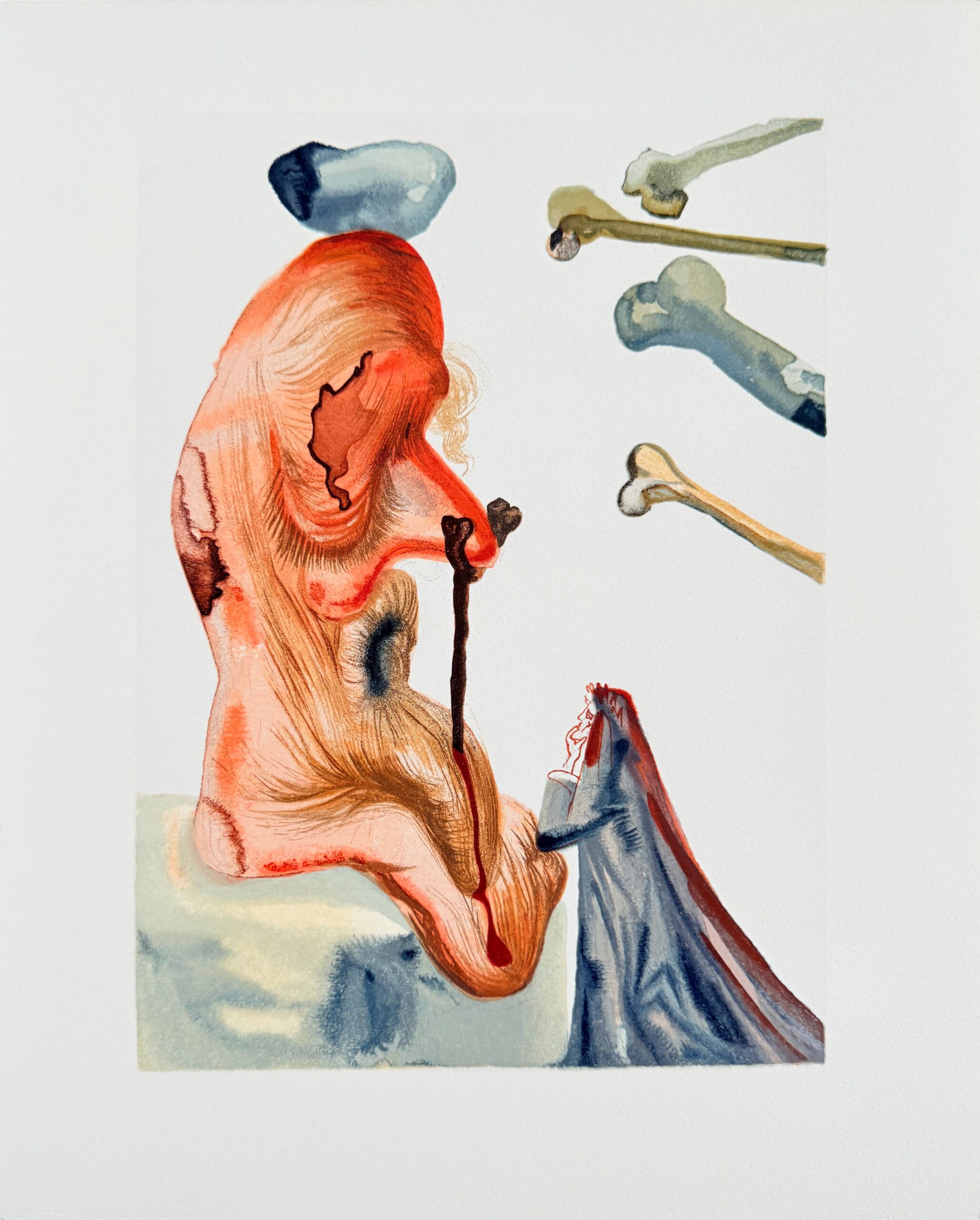 The Inferno, Canto 18  – Les Trompeurs by Salvador Dalí
