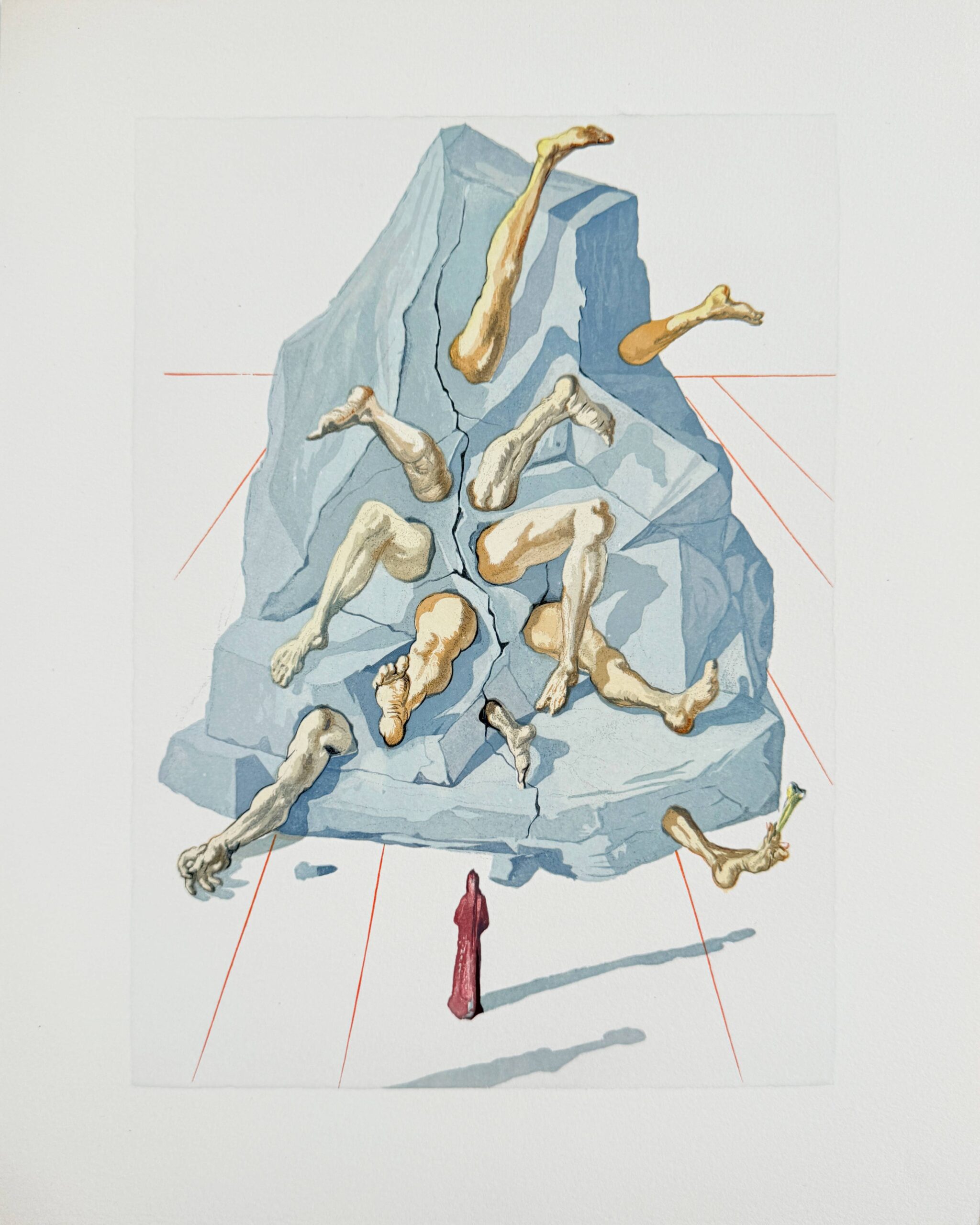 The Inferno, Canto 19 – The Simonists by Salvador Dalí