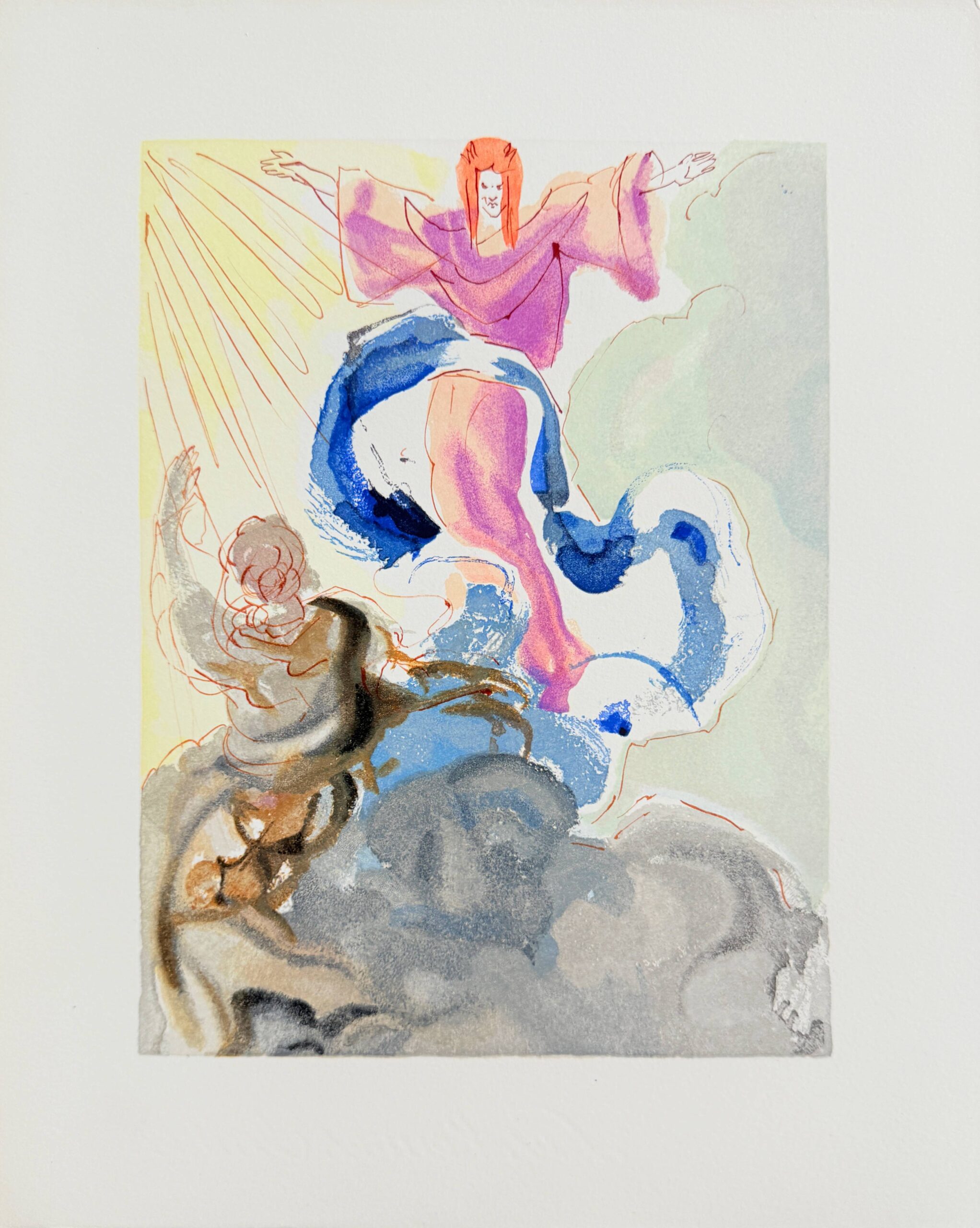 The Paradise, Canto 3 – The First Sphere by Salvador Dalí