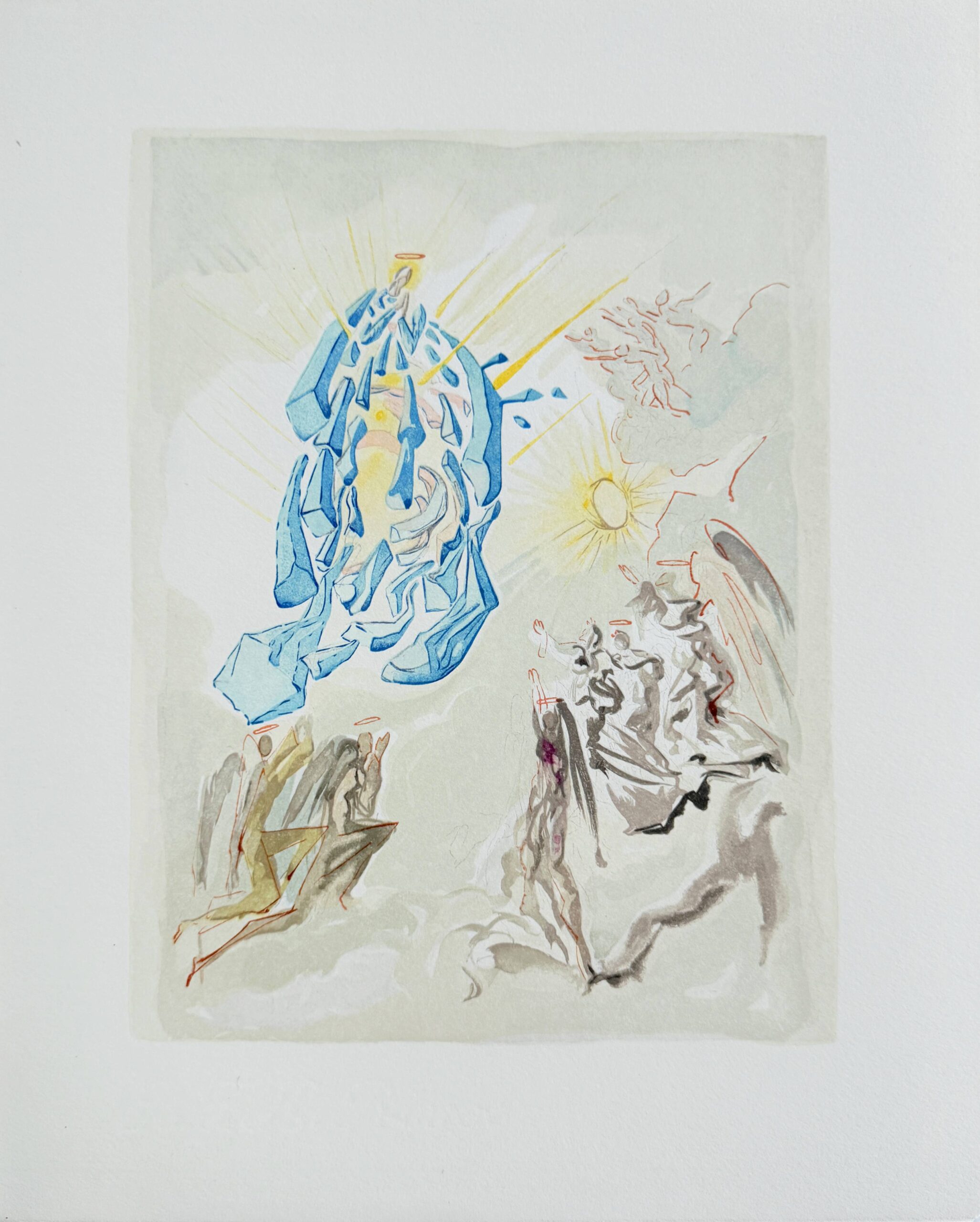The Paradise, Canto 26 – Dante Recovers his Sight by Salvador Dalí