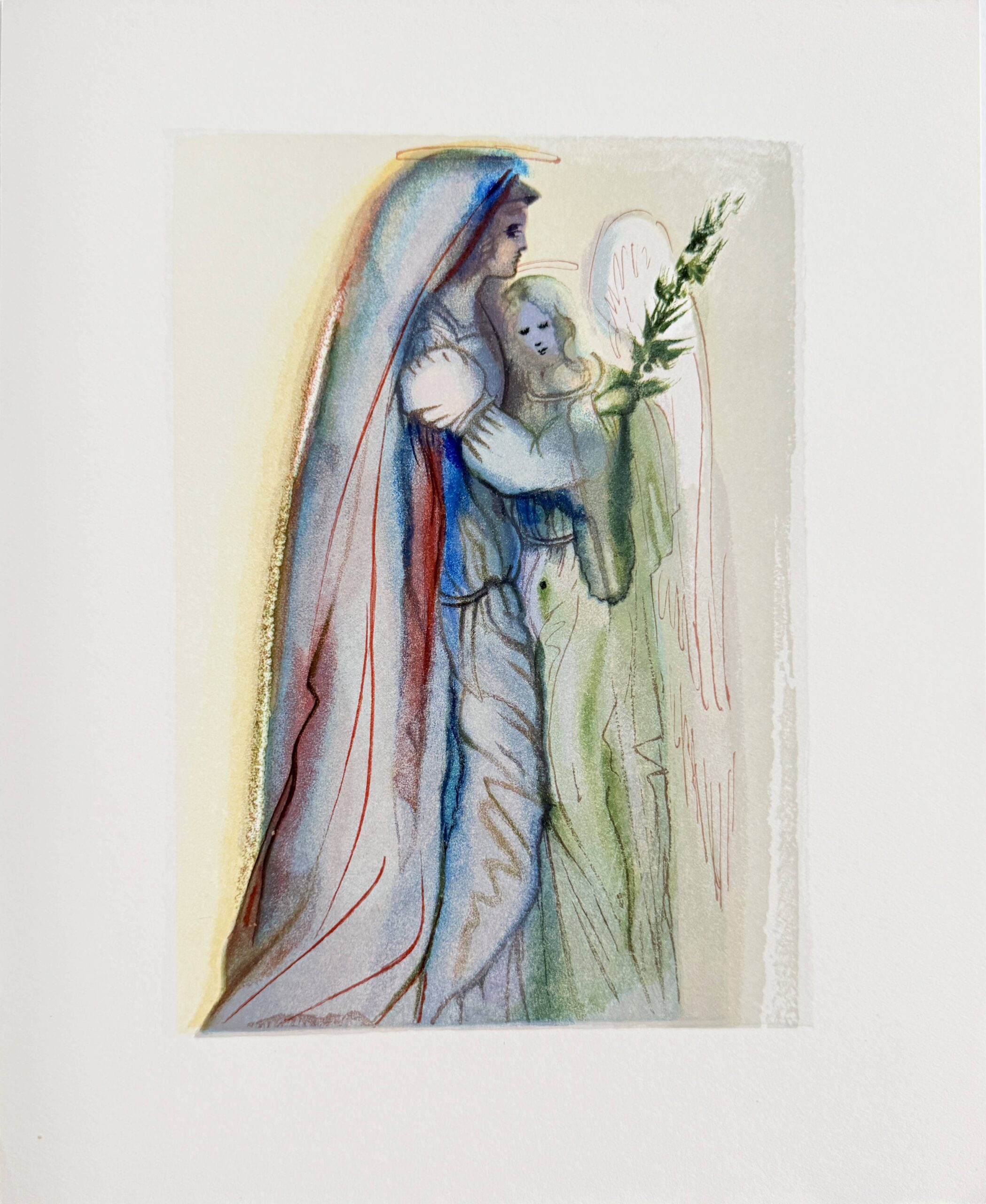 The Paradise, Canto 32 – Preparation for Final Prayer by Salvador Dalí