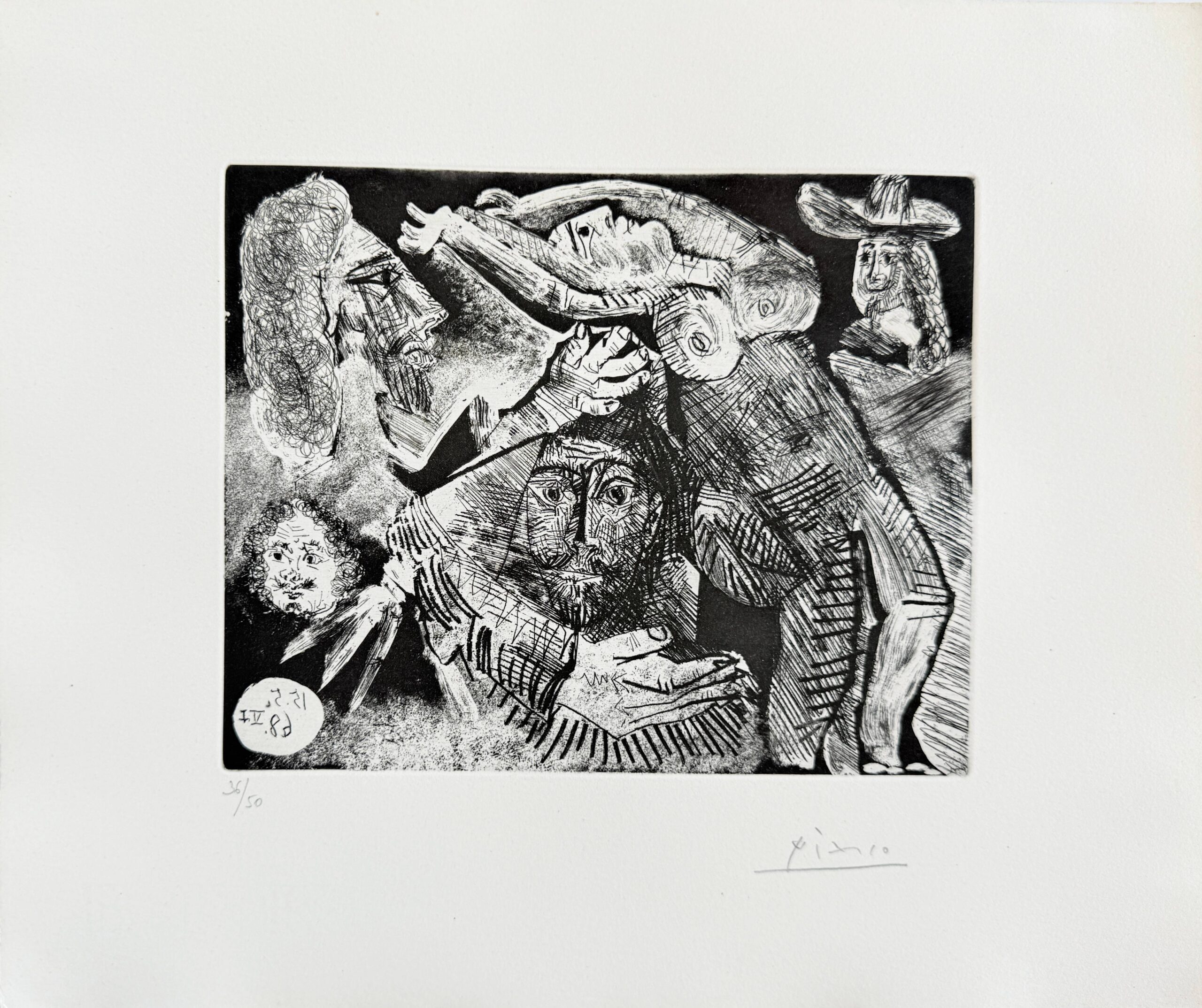 Les Trois mousquetaires, Series 347, Plate 91 by Pablo Picasso