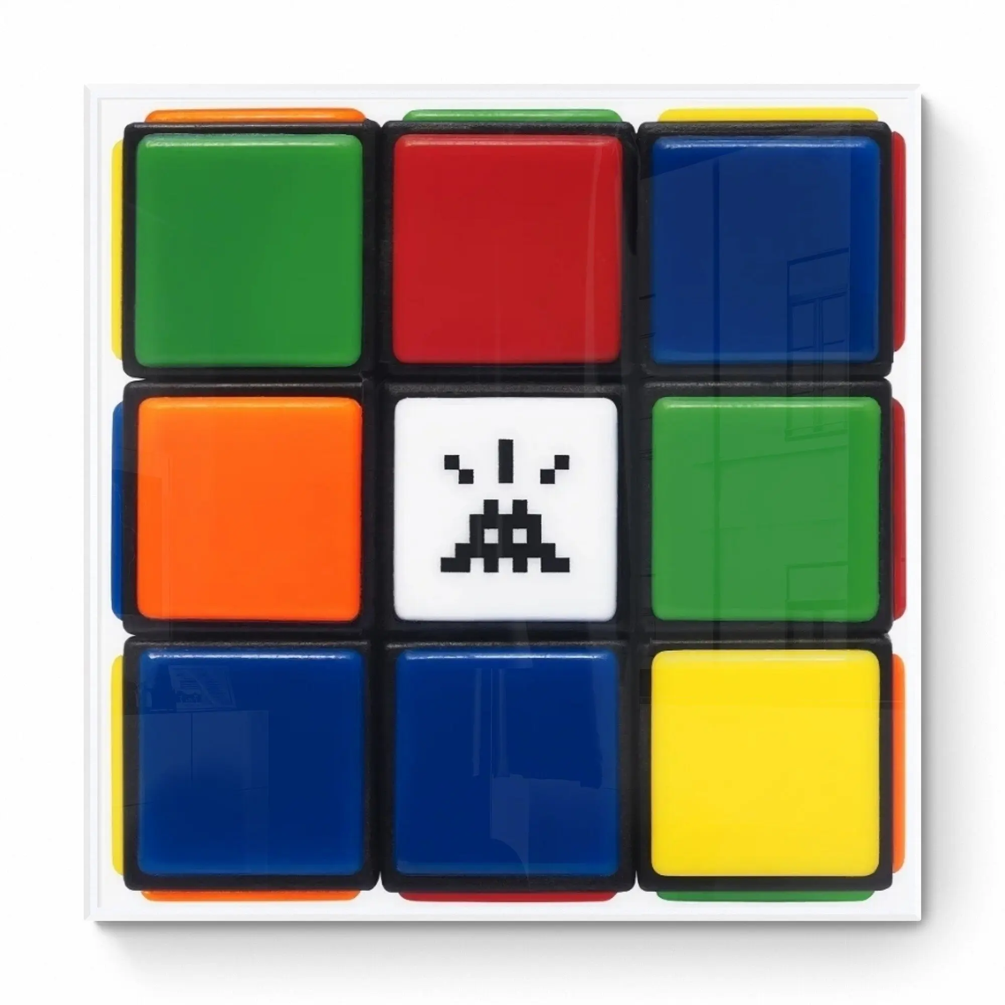 INVADER,  Invaded Cube (2023) by Invader