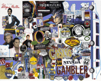 I Love Las Vegas (stretched, hand signed embellished canvas) by Steve Kaufman at GallArt.com