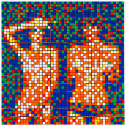 Invader Rubik Shot Country Life, NVDR1-3 by Invader at Clifton Gallery