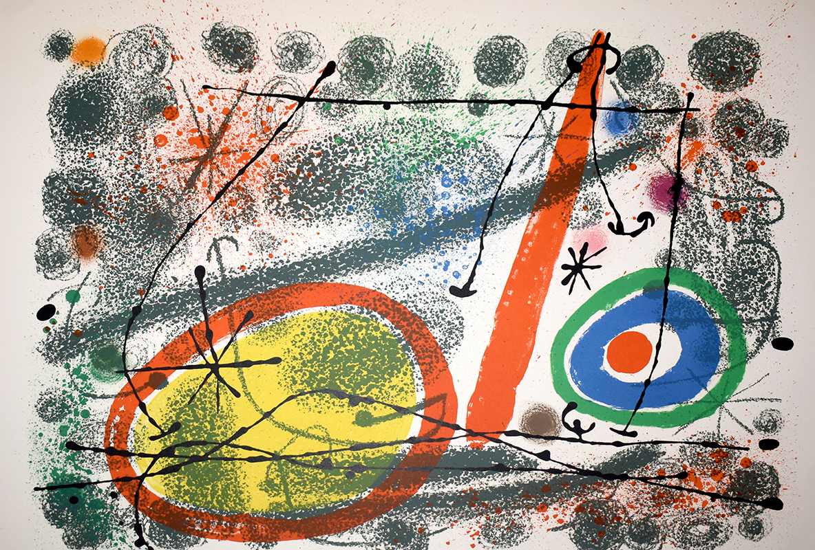 Lithograph for the Boxes Exhibition by Joan Miro