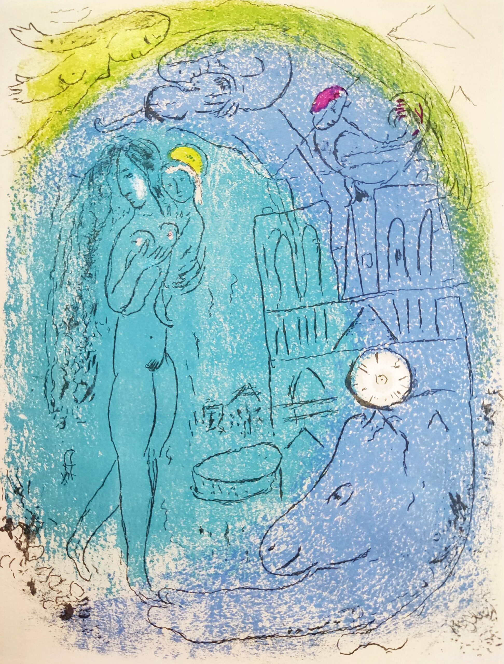 Mother and Child Before Notre-Dame by Marc Chagall
